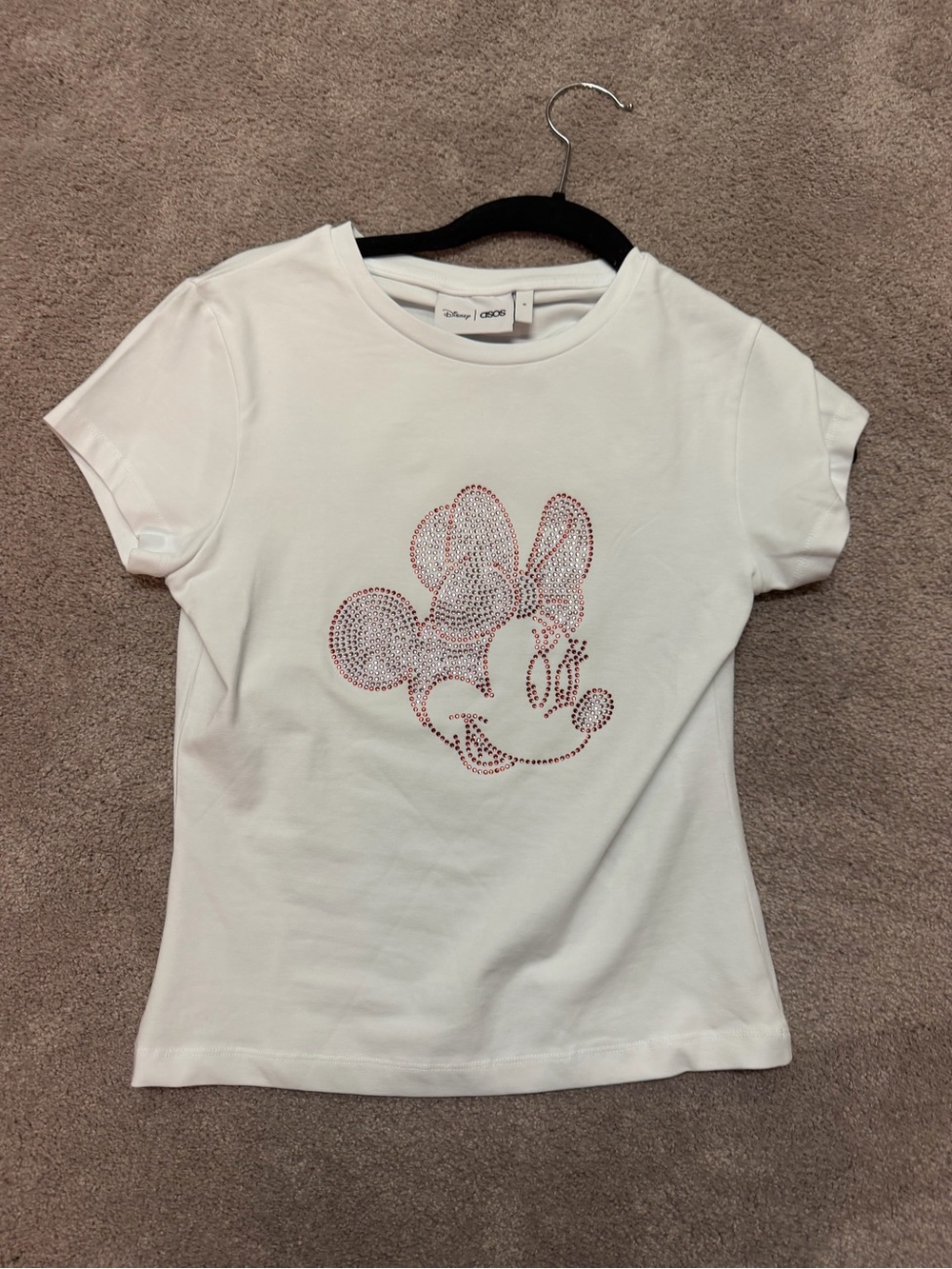 Disney x Asos White Minnie Mouse Crystal Tee